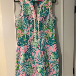 Lilly Pulitzer Pink and Blue Floral Shift Dress